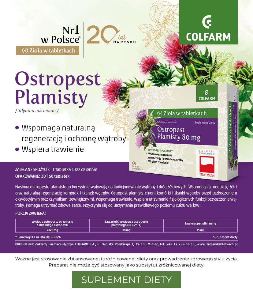 ostropest plamisty - właściwości wspierające wątrobę