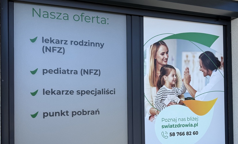Centrum Medyczne Świat Zdrowia w Mostach - okno
