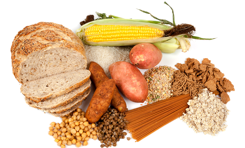 Produkty zawierające skrobię oporną - ryż, ziemniaki, kukurydza, chleb, ziarna zbóż
